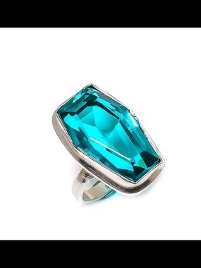 Sterling Silver Teal Tanzanite Gemstone Ring
